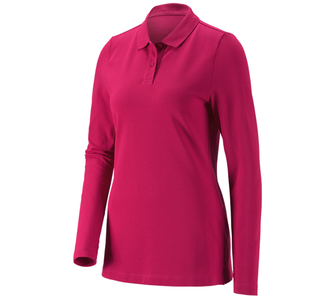 Hlavní náhled, Ženy, e.s. Pique-Polo longsleeve cotton stretch,dámská, lesní plody