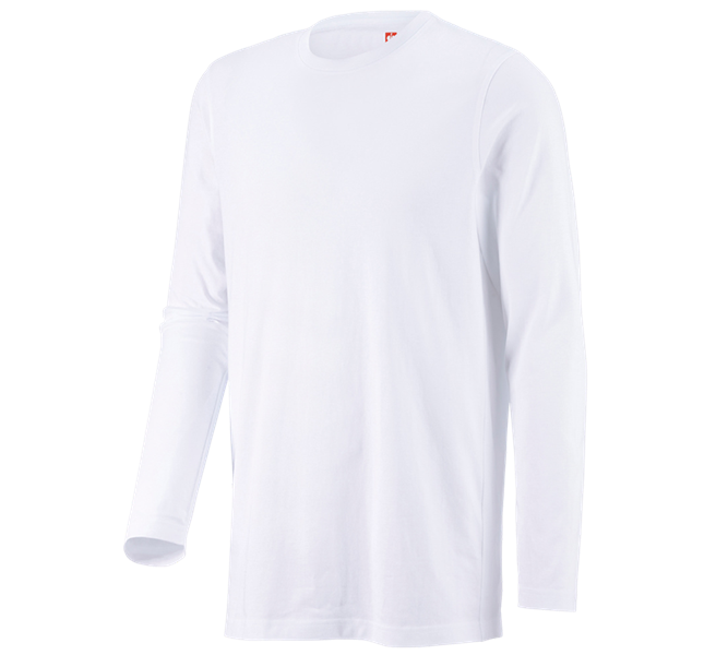 Hlavní náhled, Basics, e.s. triko s dlouhým rukávem cotton, long fit, bílá