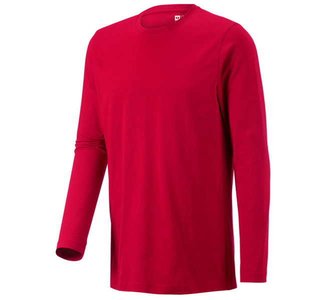 Hlavní náhled, Novinky, e.s. triko s dlouhým rukávem cotton, long fit, ohnivě červená
