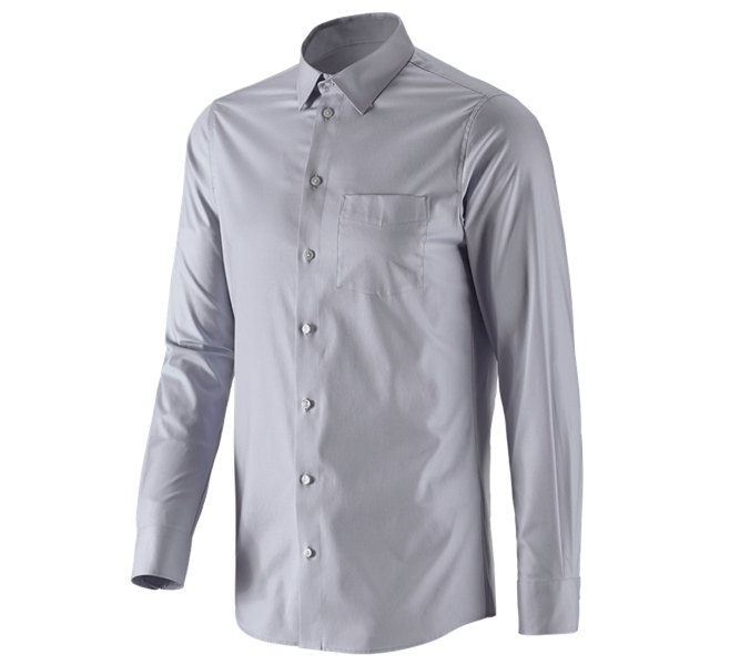 Hlavní náhled, Basics, e.s. Business košile cotton stretch, slim fit, mlhavě šedá