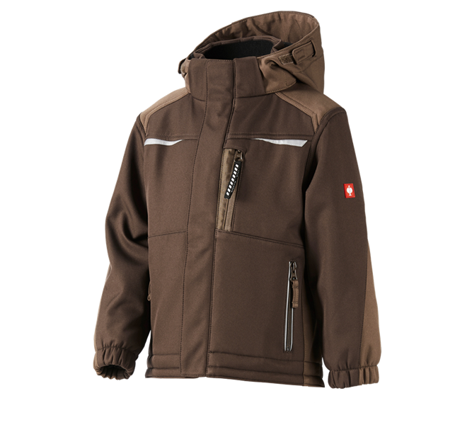 Hlavní náhled, Děti, Dětská softshellová bunda e.s.motion, kaštan/lískový oříšek