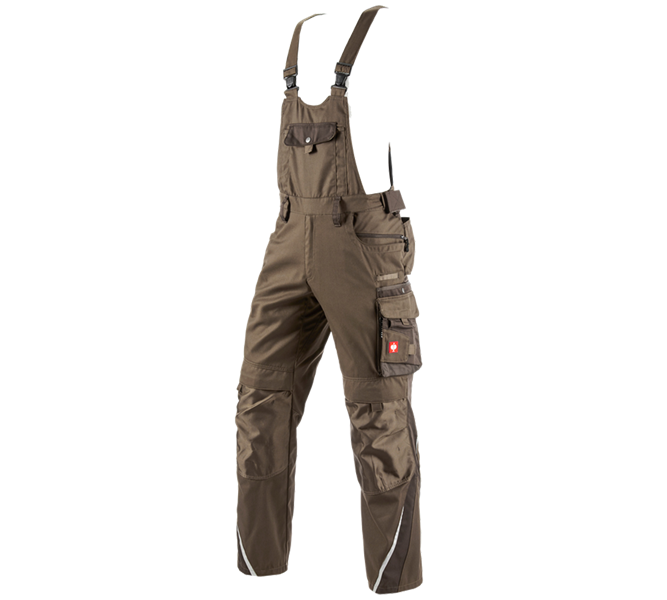 Hlavní náhled, Truhlář / Stolař, Kalhoty s laclem e.s.motion, lískový oříšek/kaštan