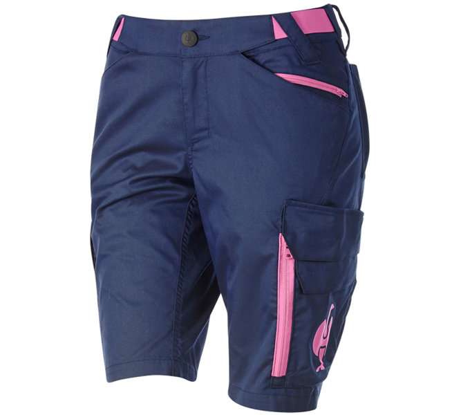 Hlavní náhled, e.s.trail, Šortky e.s.trail, dámské, hlubinněmodrá/tara pink