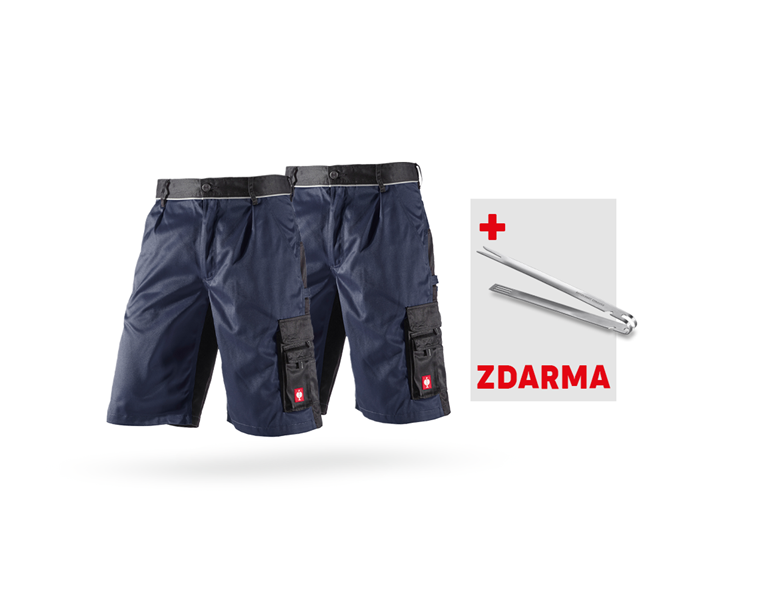 Hlavní náhled, Akční sady, SADA: 2x Šortky e.s.image + ZDARMA grilovací, tmavomodrá/černá