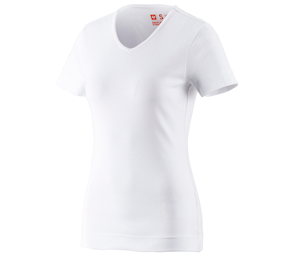 Témata: e.s. Tričko cotton V-Neck, dámské + bílá