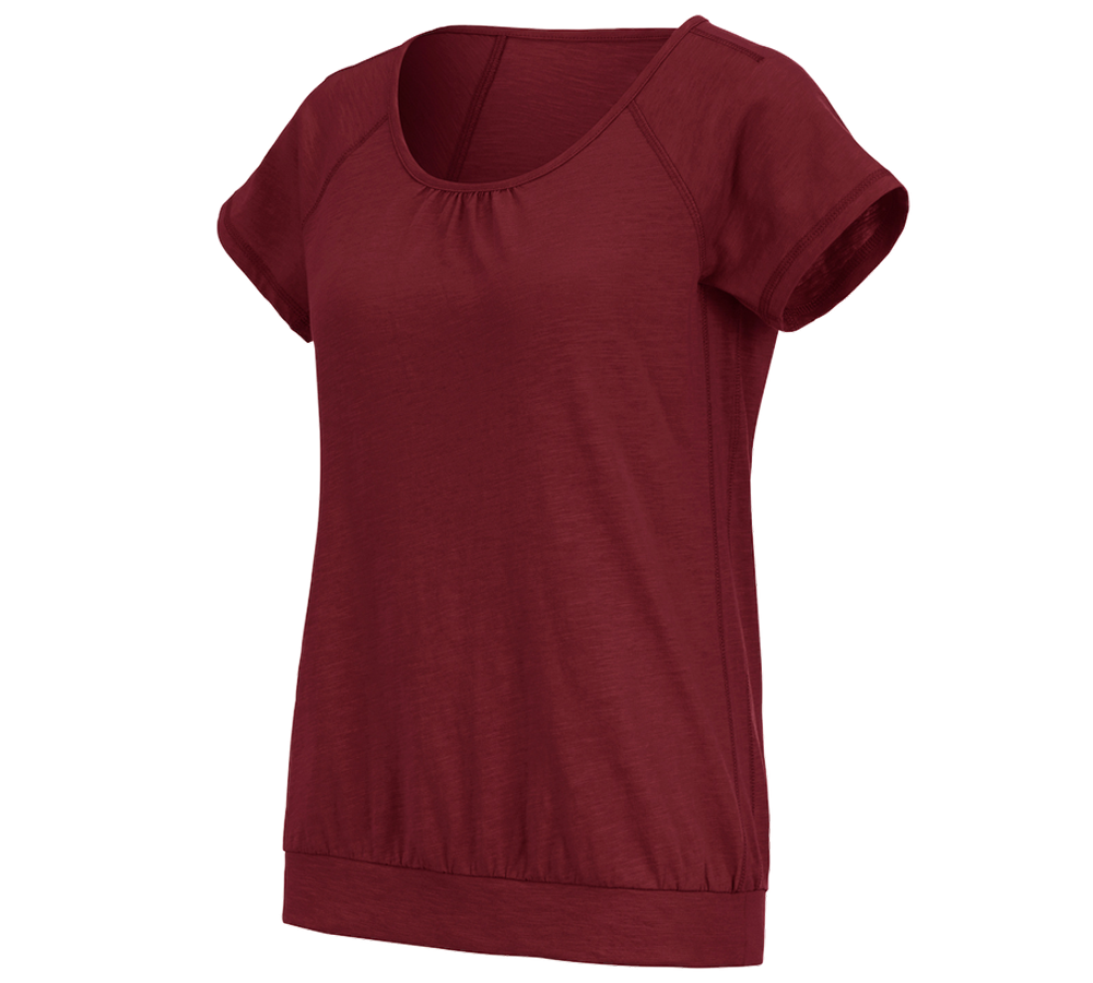 Témata: e.s. Tričko cotton slub, dámské + rubínová