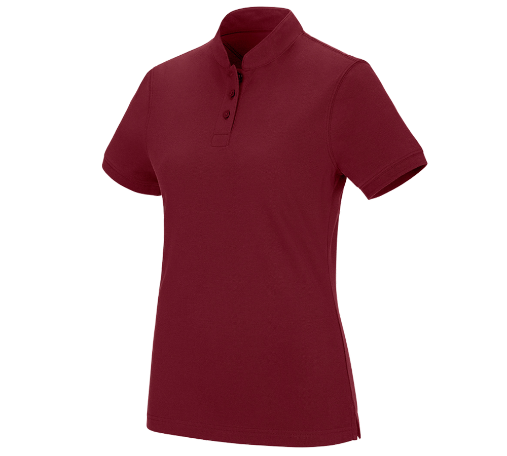 Témata: e.s. Polo tričko cotton Mandarin, dámské + rubínová