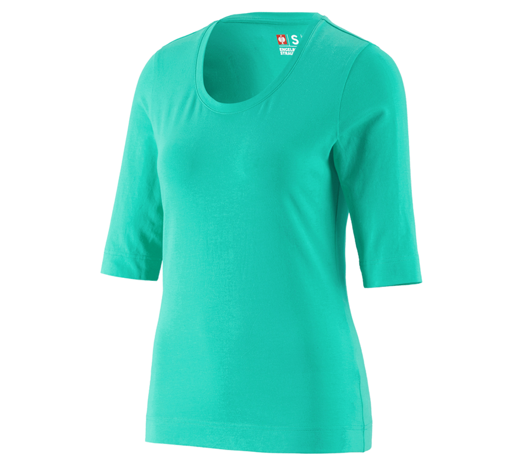 Trička | Svetry | Košile: e.s. Tričko s 3/4 rukávy cotton stretch, dámské + laguna