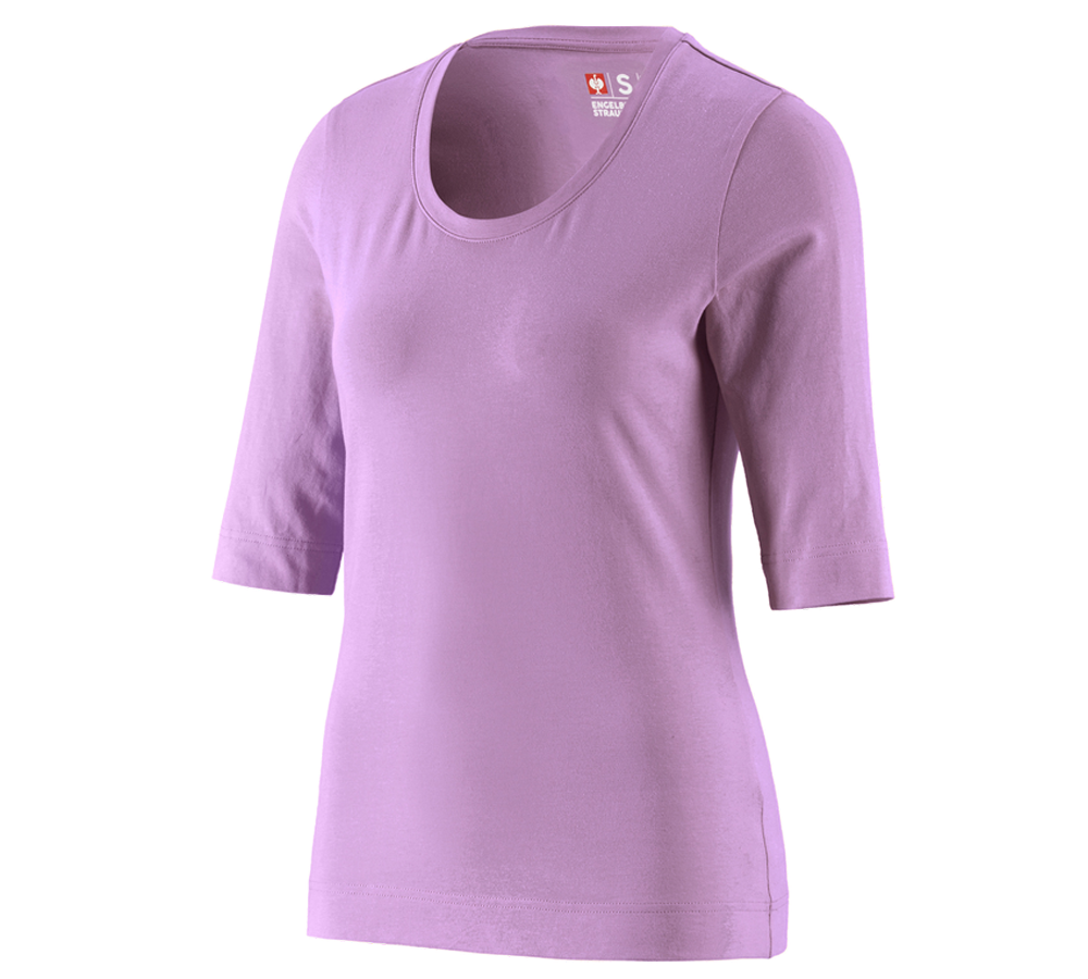 Trička | Svetry | Košile: e.s. Tričko s 3/4 rukávy cotton stretch, dámské + levandulová