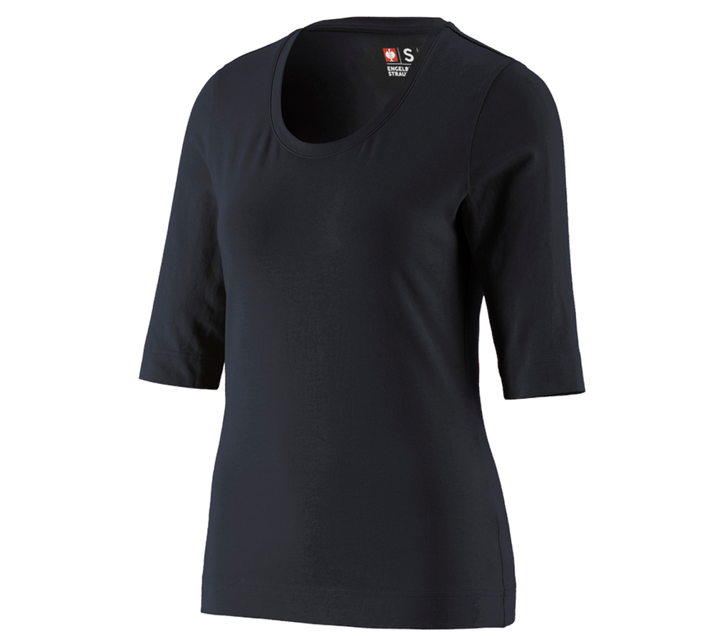 Témata: e.s. Tričko s 3/4 rukávy cotton stretch, dámské + černá