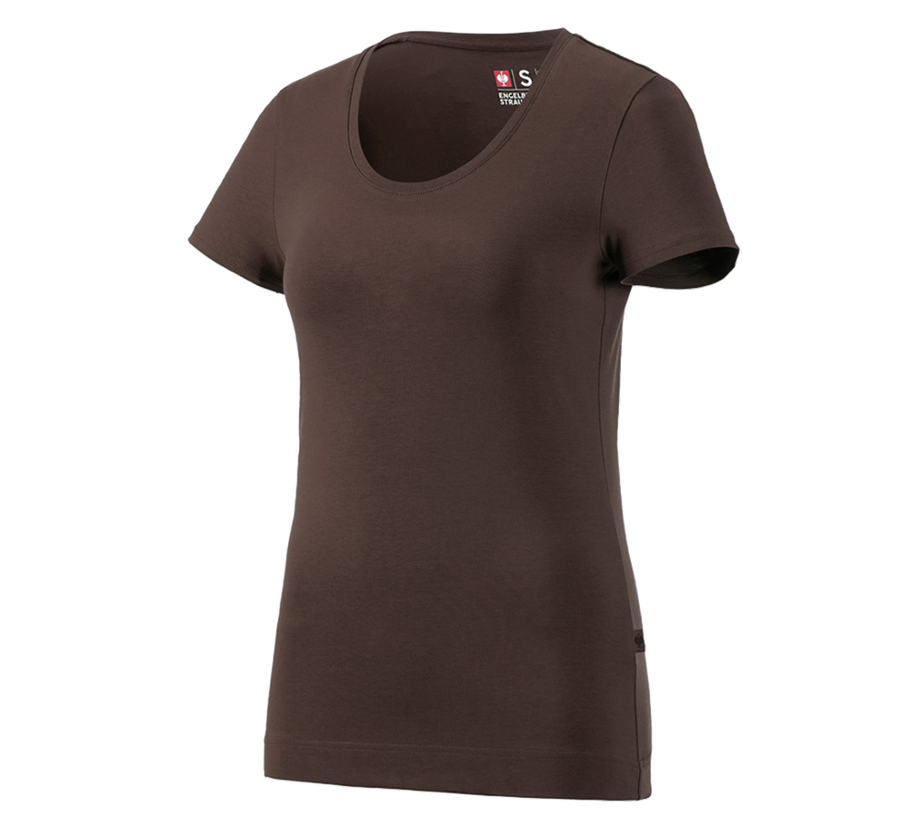 Témata: e.s. Tričko cotton stretch, dámské + kaštan