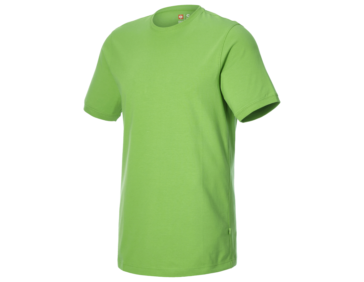 Témata: e.s. Tričko cotton stretch, long fit + mořská zelená