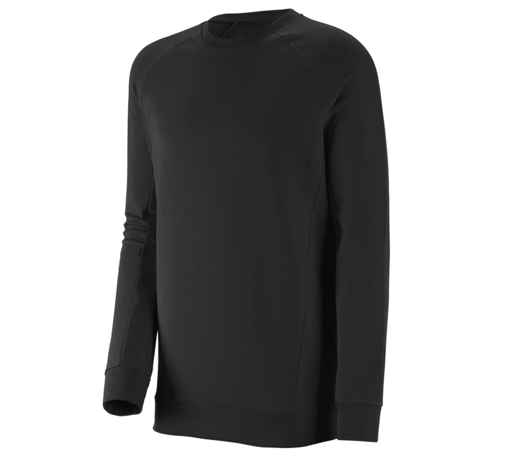 Témata: e.s. Mikina cotton stretch, long fit + černá