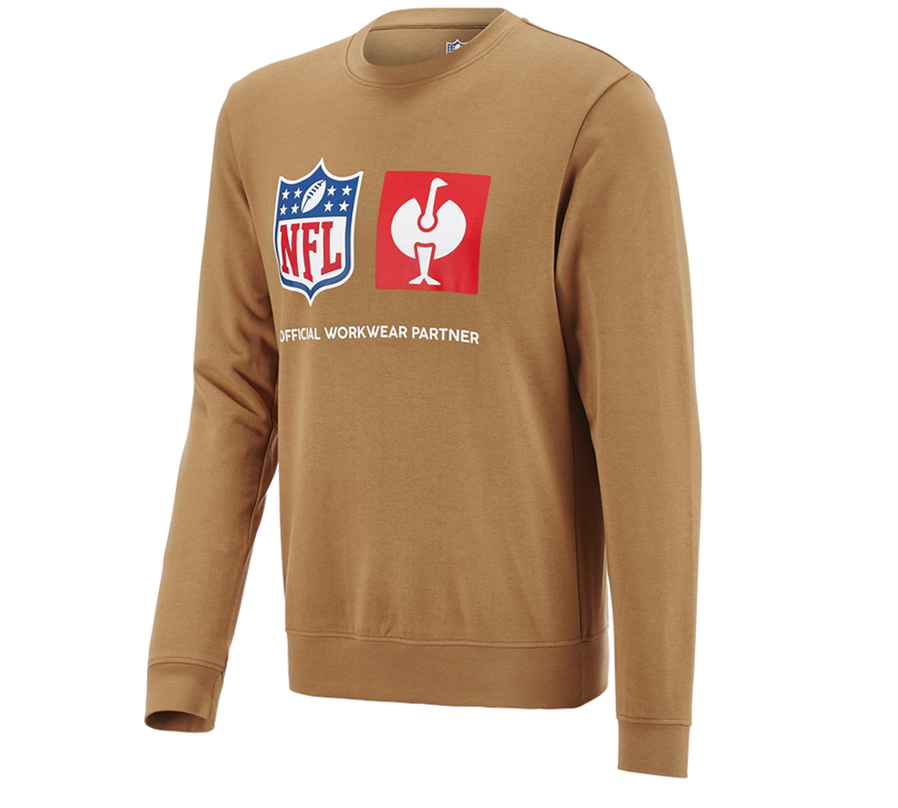 Spolupráce: NFL Sweatshirt cotton + mandlově hnědá