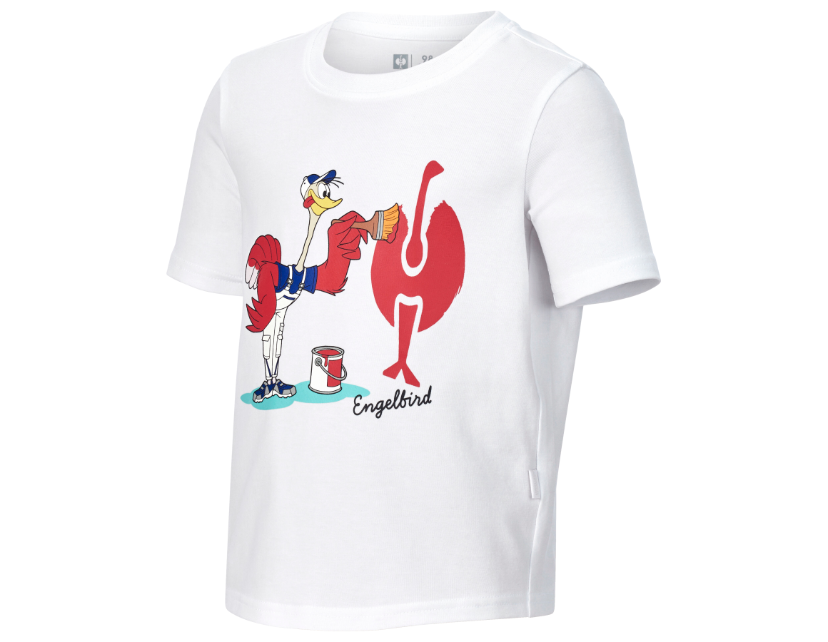 Trička | Svetry | Košile: e.s. Tričko cotton stretch engelbird, dětská + engelbird2/bílá