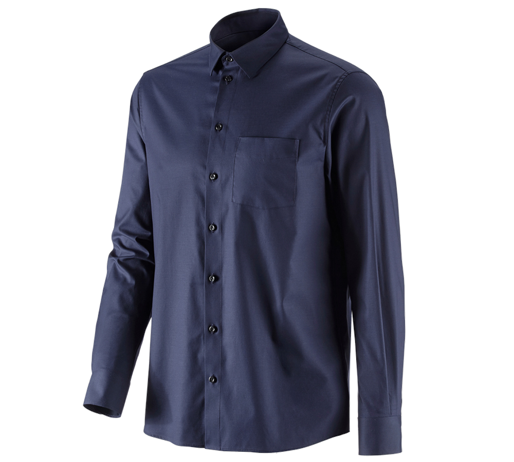 Témata: e.s. Business košile cotton stretch, comfort fit + tmavomodrá