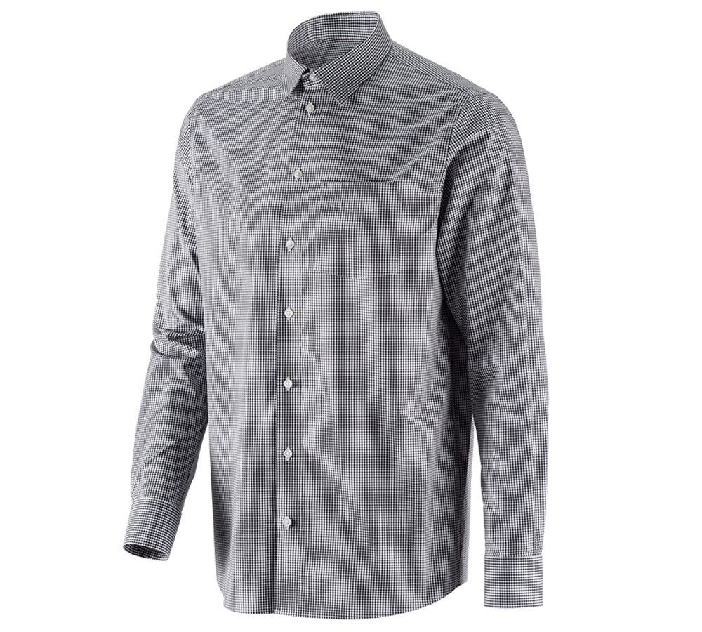 Témata: e.s. Business košile cotton stretch, comfort fit + černá károvaná