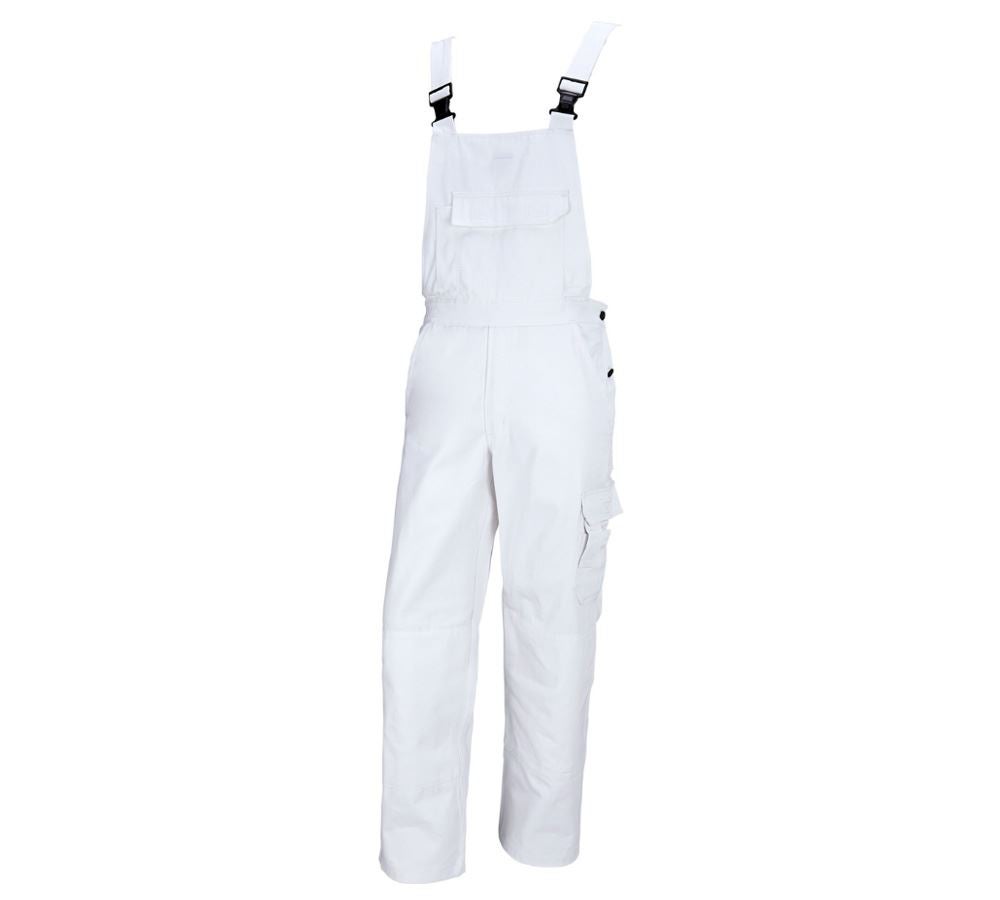 Pracovní kalhoty: STONEKIT Kalhoty s laclem Aalborg + bílá