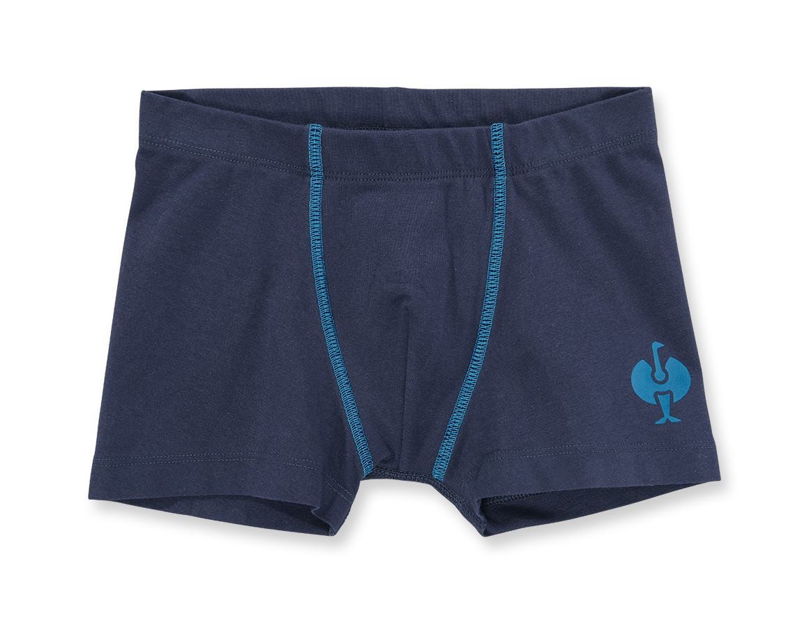 Spodní prádlo: e.s. Boxerky cotton stretch, 2 ks v balení, dětská + tmavomodrá/atol