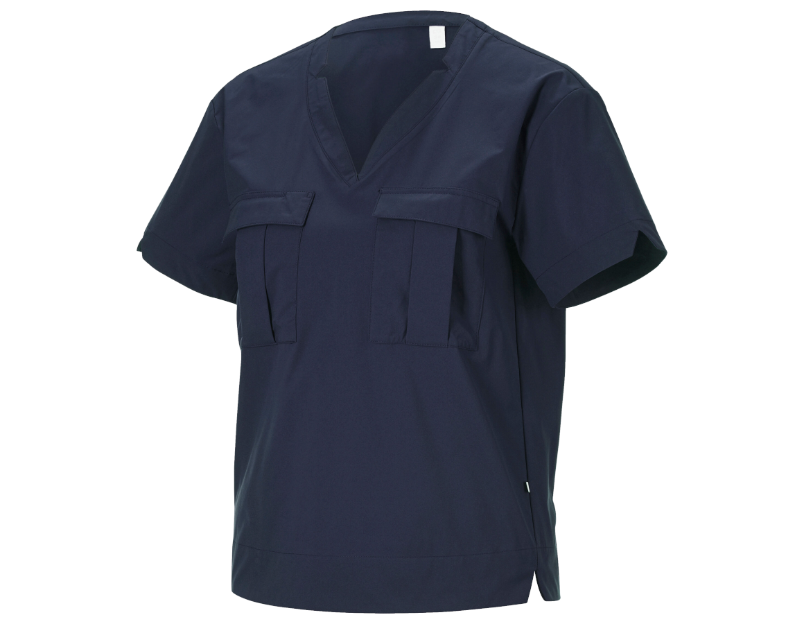 Trička | Svetry | Košile: Double-Pocket Shirt e.s.avida, dámska + tmavomodrá