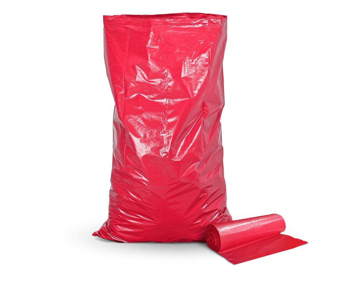 Pytle na odpadky | Likvidace odpadu: 25x Pytle na odpad, 120l, 60 mμ + červená