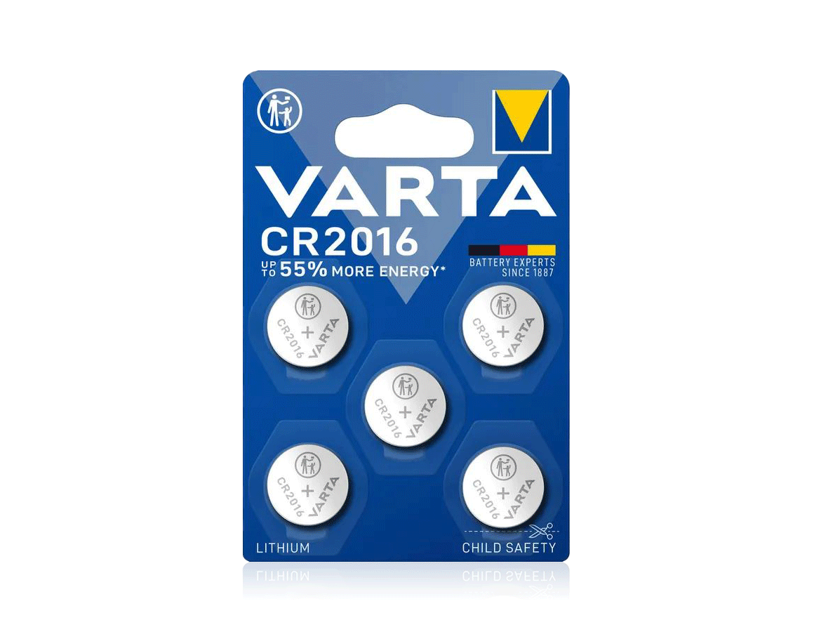 Elektronika: VARTA Knoflíkové baterie CR2016, 5 ks v balení