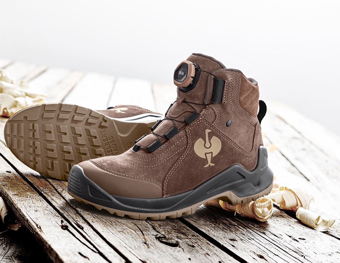 O2: O2 Pracovní obuv e.s.  Apate II mid + kaštan/lískový oříšek