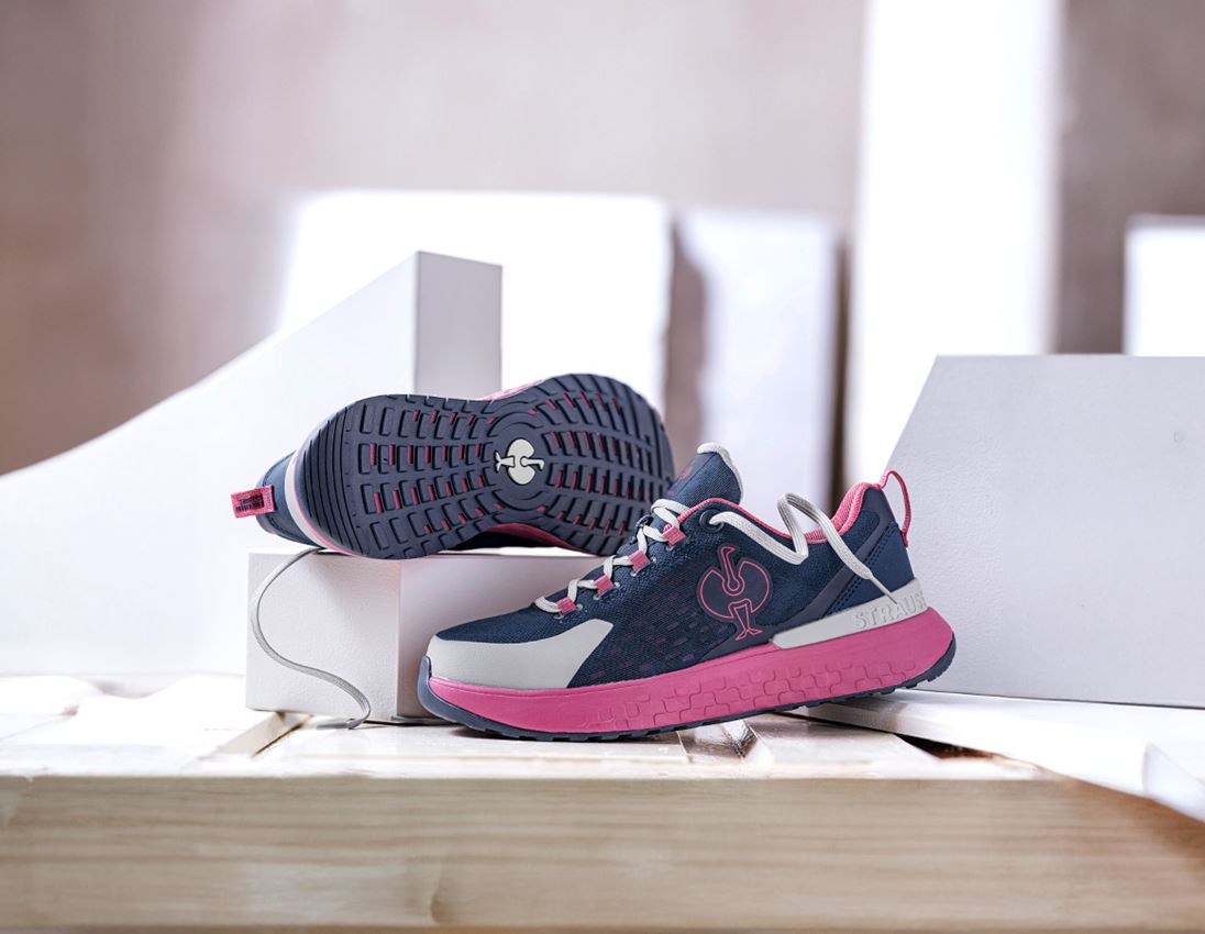 SB: SB Bezpečnostní obuv e.s. Comoe low + hlubinněmodrá/tara pink 1