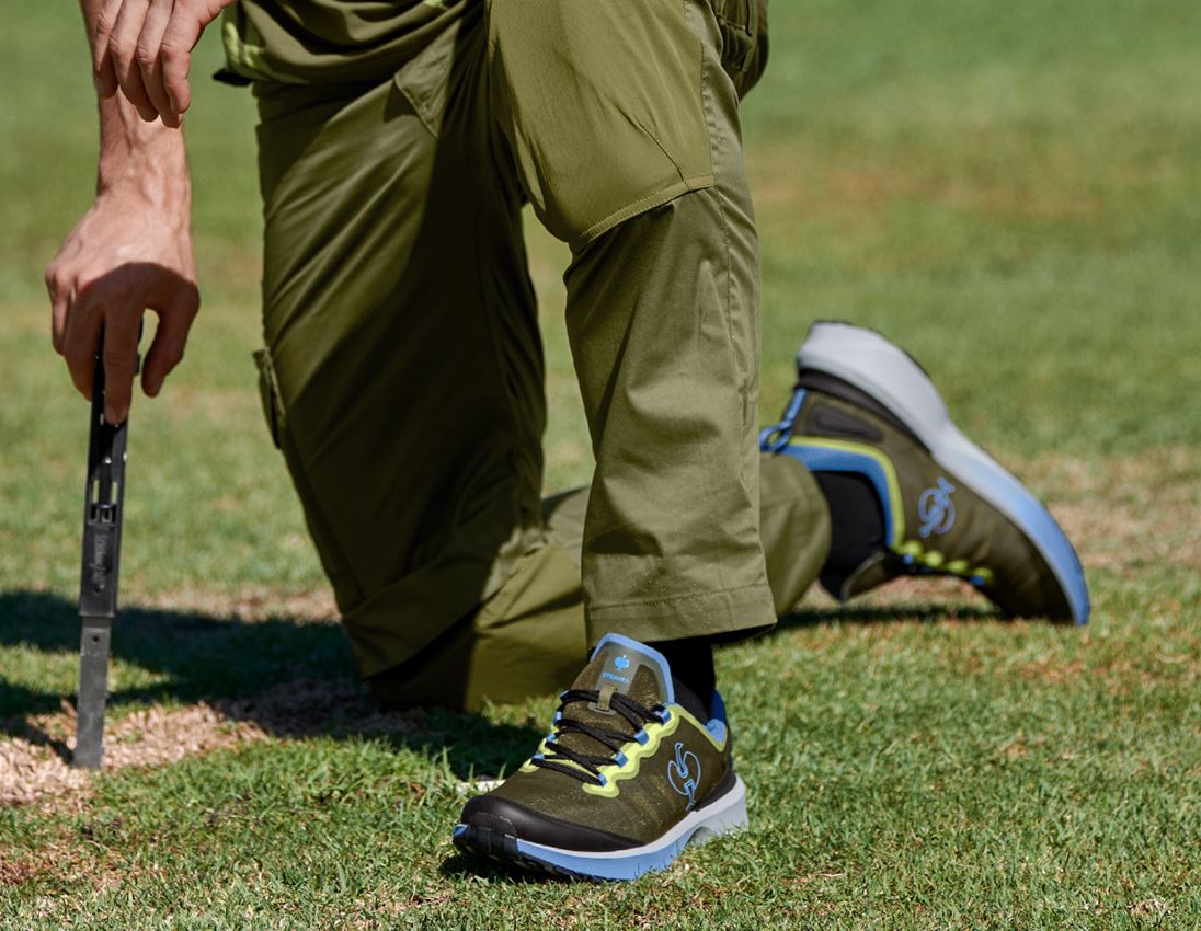 O1: O1 Pracovní obuv e.s. Gambela + jalovcová zelená/liliově modrá 1