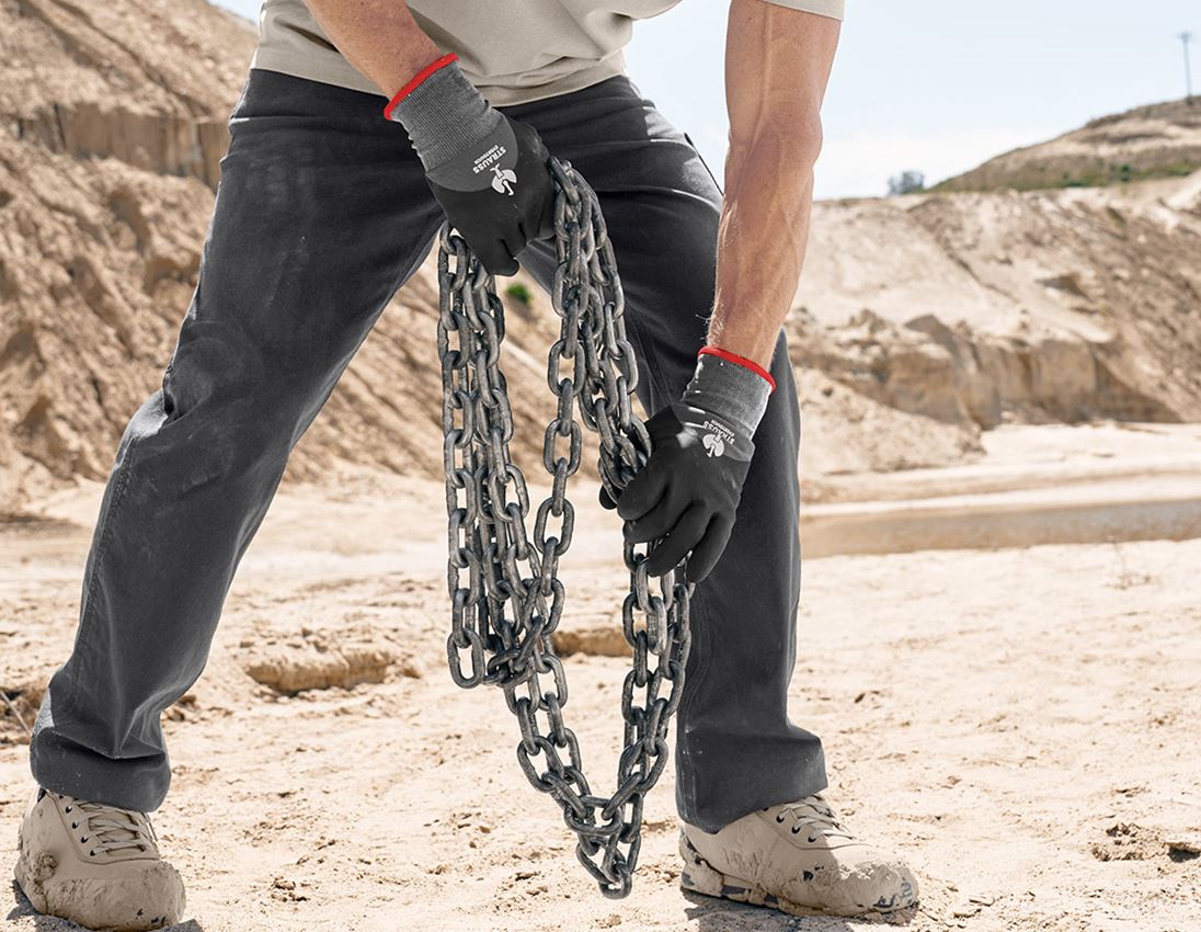 Povrstvené: Nitrilové rukavice evertouch winter + černá/šedá 5