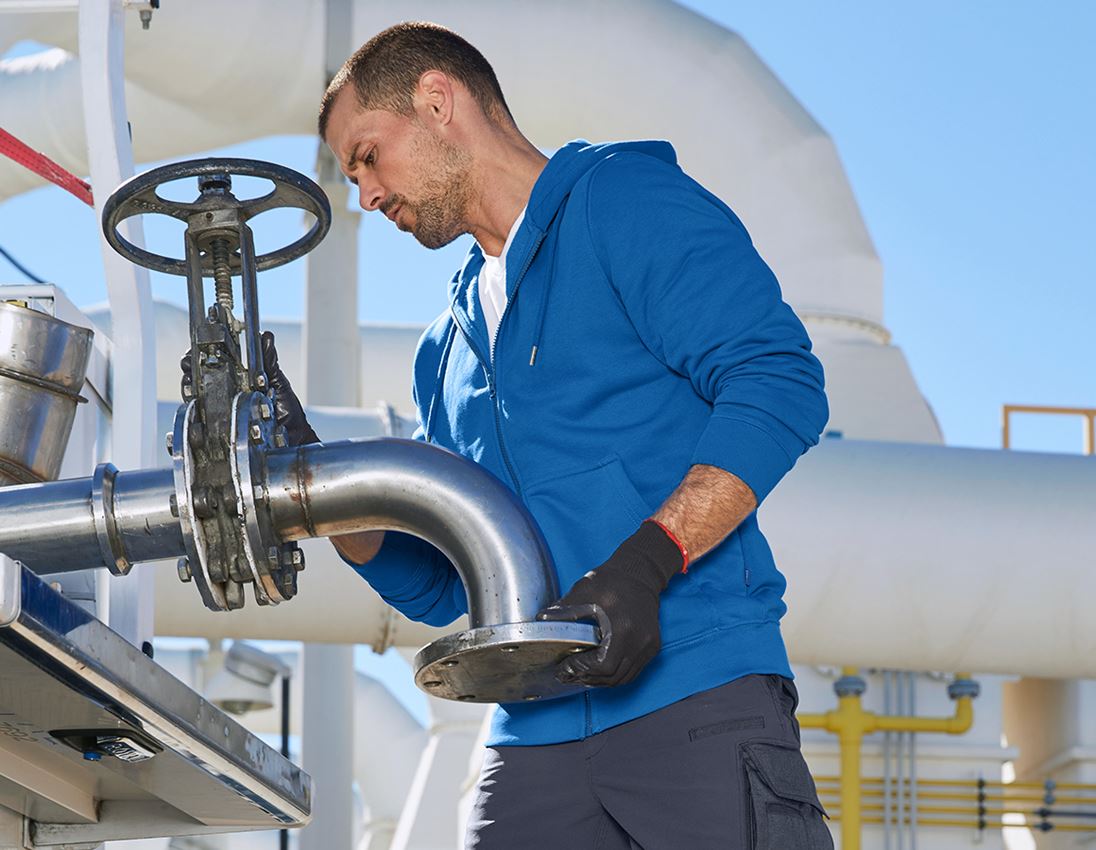 myDesign XMAS: e.s. Hoody-Bunda Sweat poly cotton + enciánově modrá 2