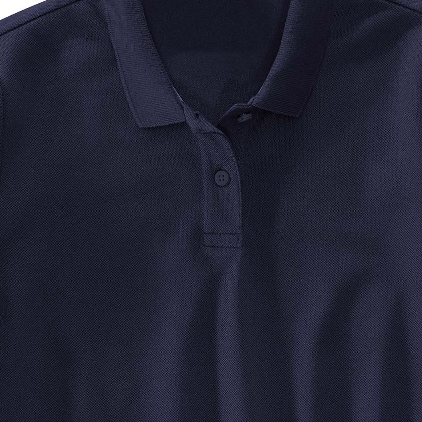 Trička | Svetry | Košile: e.s. Pique-Polo 3/4-rukávy cotton stretch, dámské + tmavomodrá 2