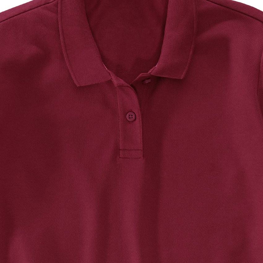 Trička | Svetry | Košile: e.s. Pique-Polo 3/4-rukávy cotton stretch, dámské + bordó 2