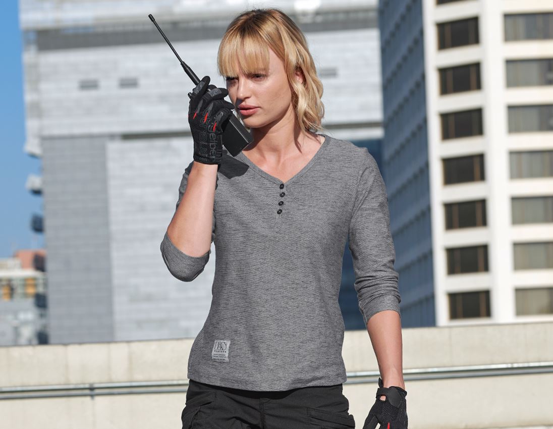 Trička | Svetry | Košile: Triko s dlouhým rukávem e.s.vintage, dámské + černá melanž 1