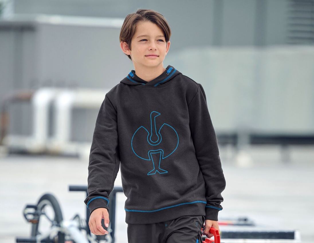 Trička | Svetry | Košile: Hoody-Mikina e.s.motion 2020, dětská + grafit/enciánově modrá