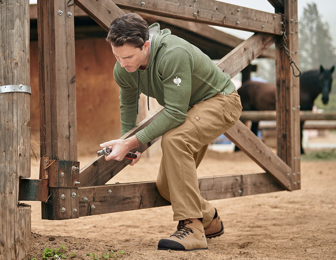 Trička, svetry & košile: Pletený svetr s kapucí e.s.iconic + horská zelená 3