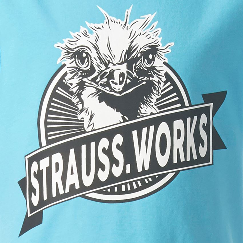 Trička | Svetry | Košile: e.s. Tričko strauss works, dětská + lazuritová tyrkysová 2