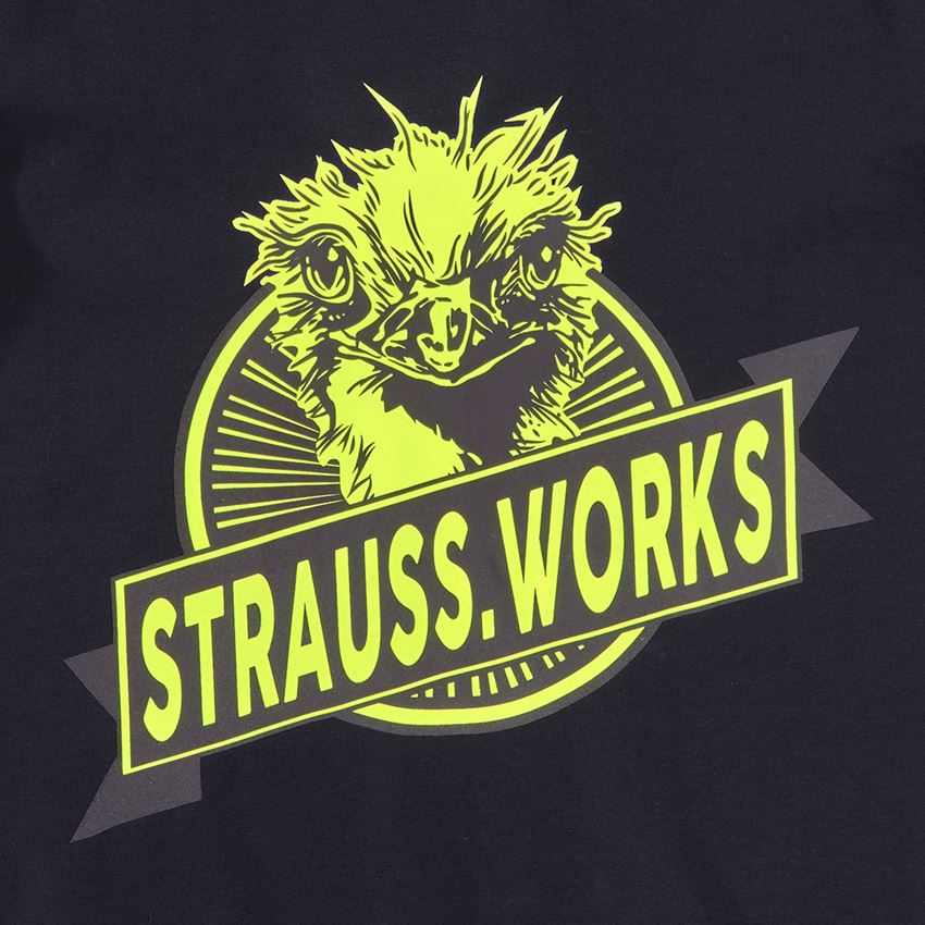Oděvy: e.s. Tričko strauss works, dámské + černá/výstražná žlutá 2