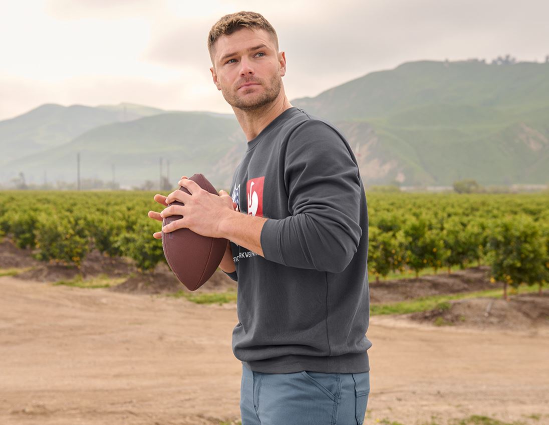 NFL X STRAUSS: NFL Sweatshirt cotton + karbonová šedá 3