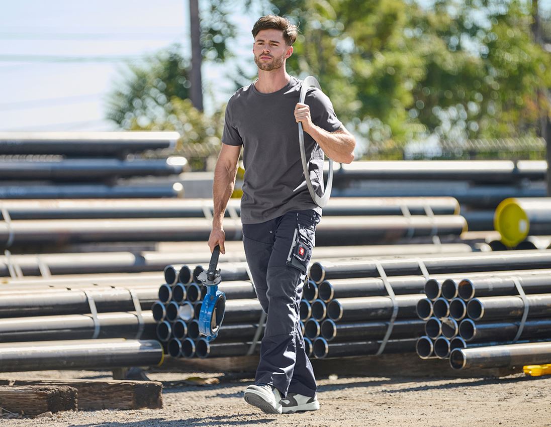 Trička, svetry & košile: e.s. Tričko cotton, long fit + antracit 1