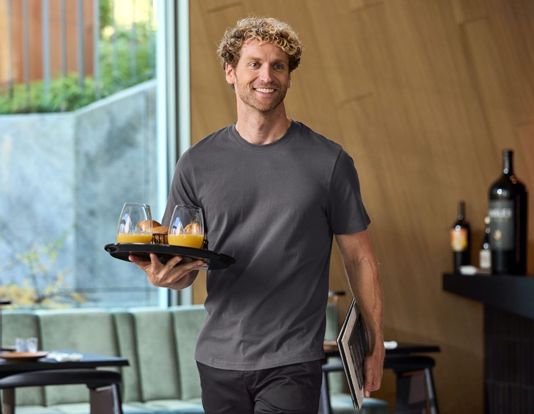 Trička, svetry & košile: e.s. Tričko cotton, long fit + antracit 4