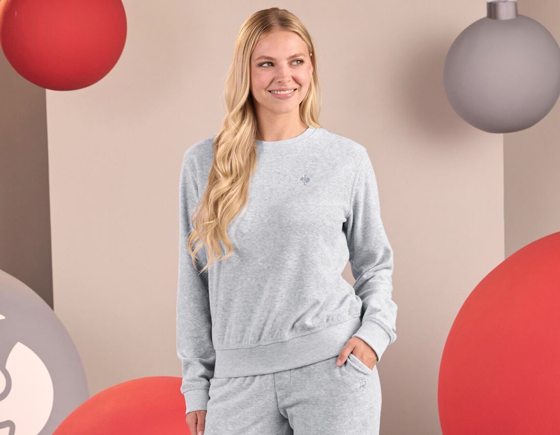 Trička | Svetry | Košile: e.s. Mikina Terry, dámská + šedý melír