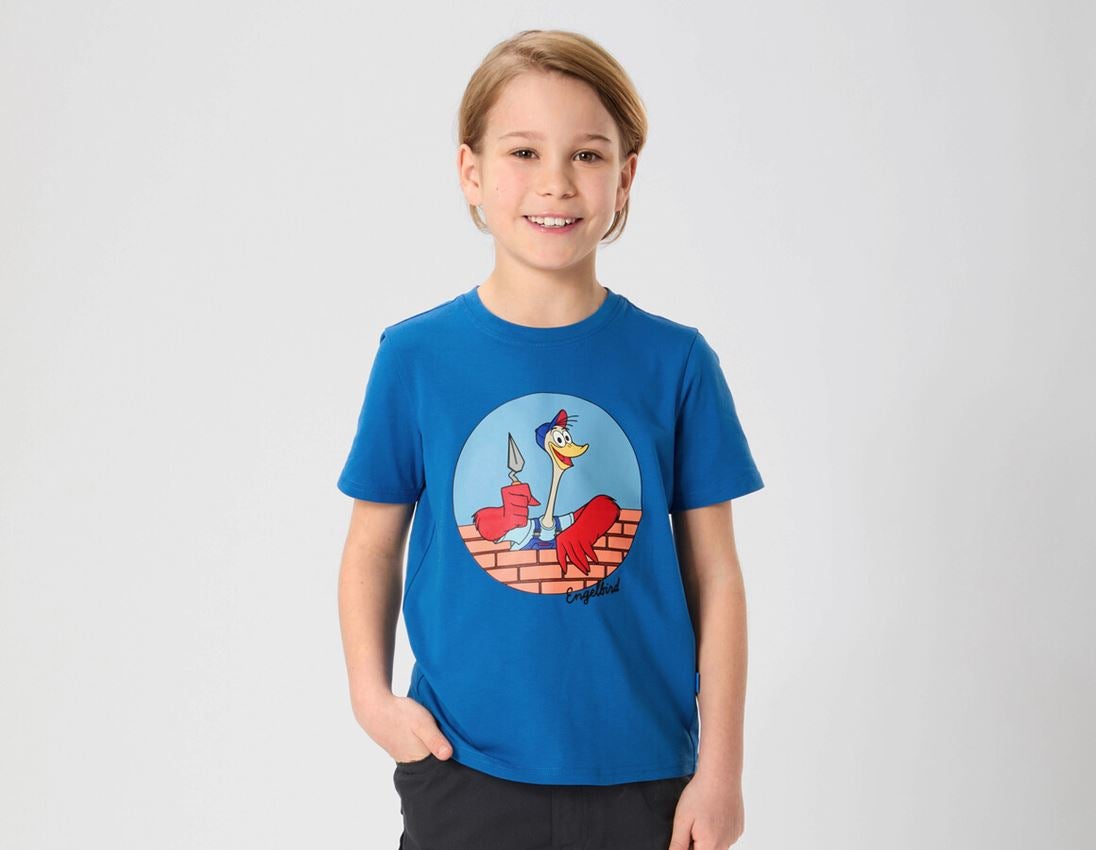 Trička | Svetry | Košile: e.s. Tričko cotton stretch engelbird, dětská + engelbird7/enciánově modrá