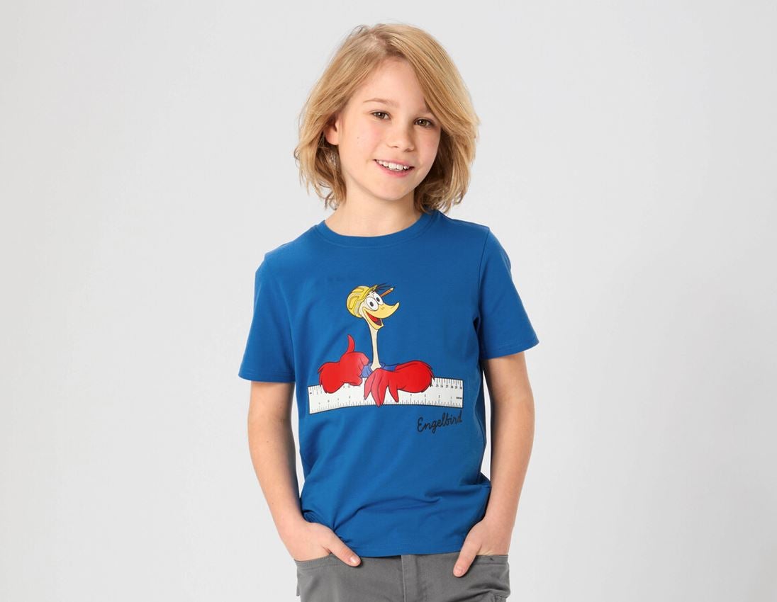 Trička | Svetry | Košile: e.s. Tričko cotton stretch engelbird, dětská + engelbird8/enciánově modrá