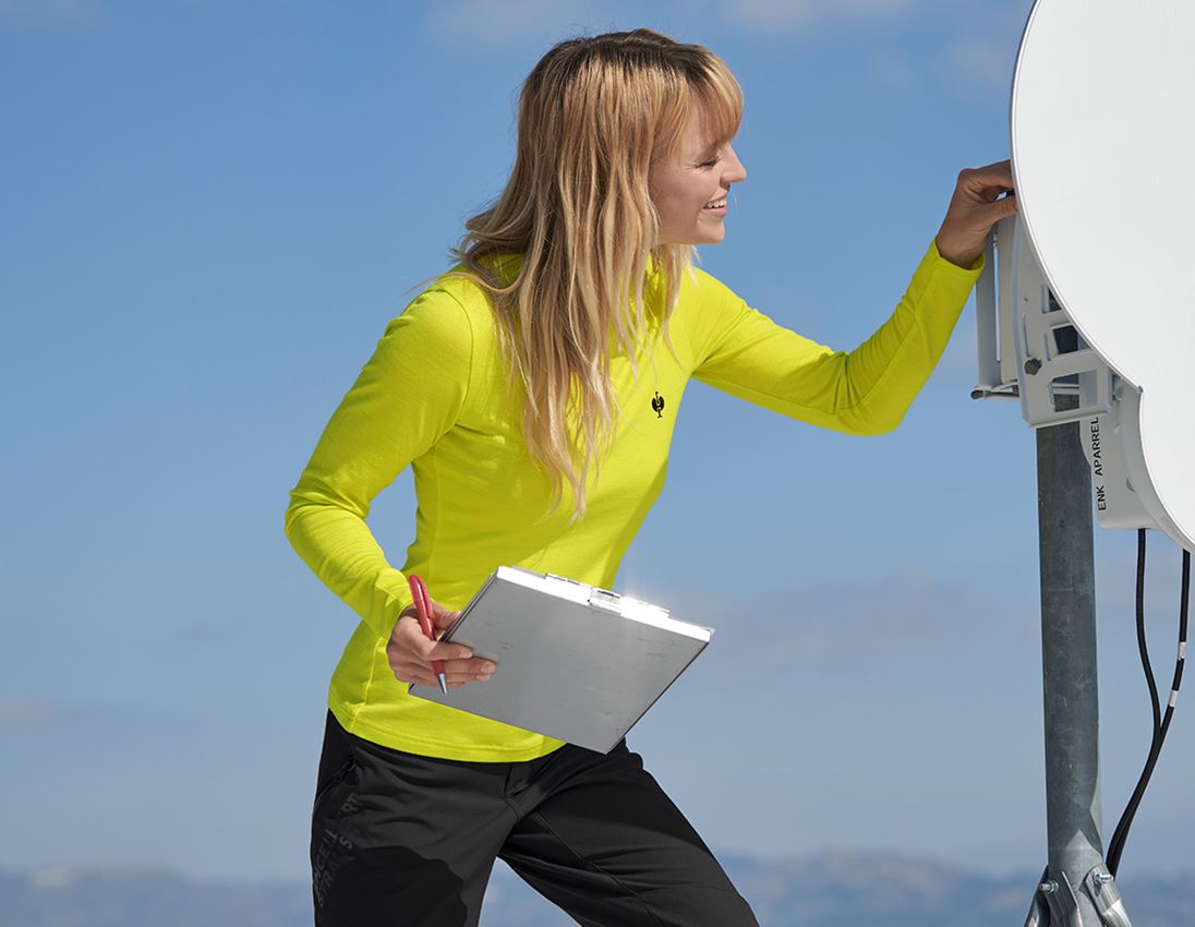 Trička | Svetry | Košile: Troyer Merino e.s.trail, dámská + acidově žlutá/černá 1