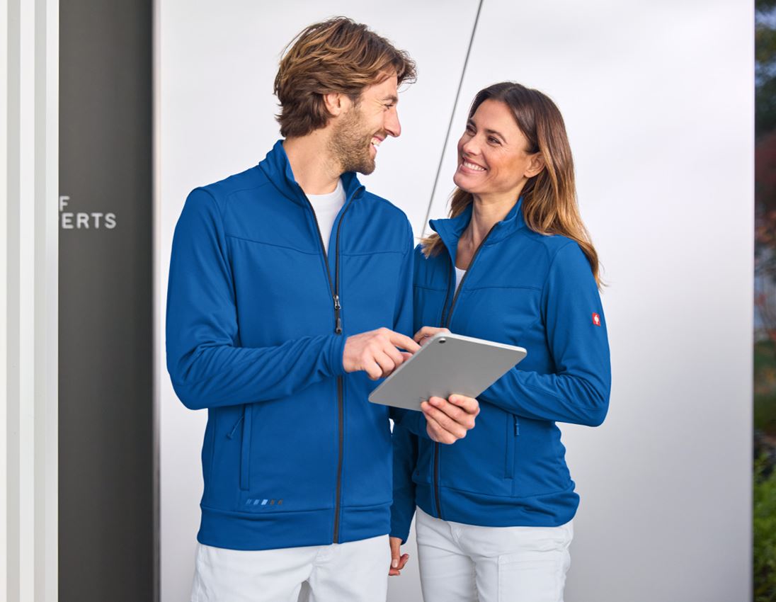 Pracovní bundy: FIBERTWIN® Bunda clima-pro e.s.motion 2020, dámská + enciánově modrá/grafit 4