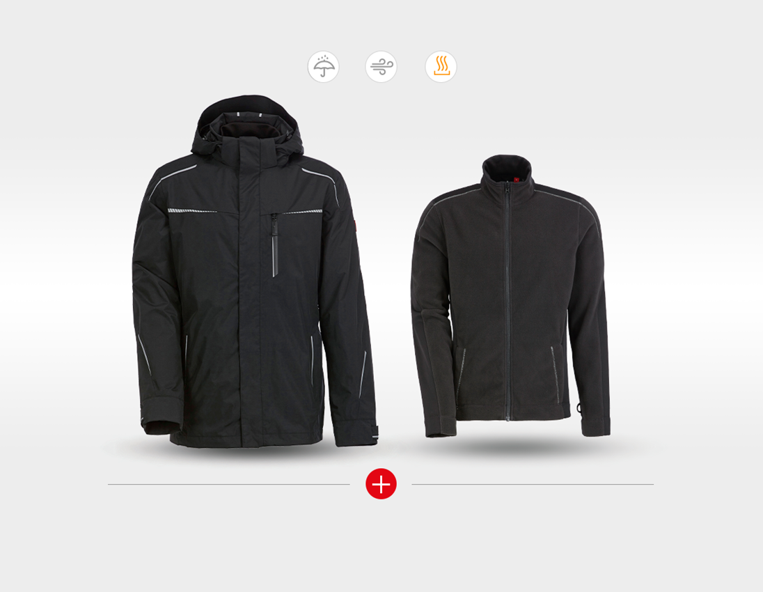 Témata: Funkční bunda 3 v 1 e.s.motion 2020, pánská + černá/platinová 3