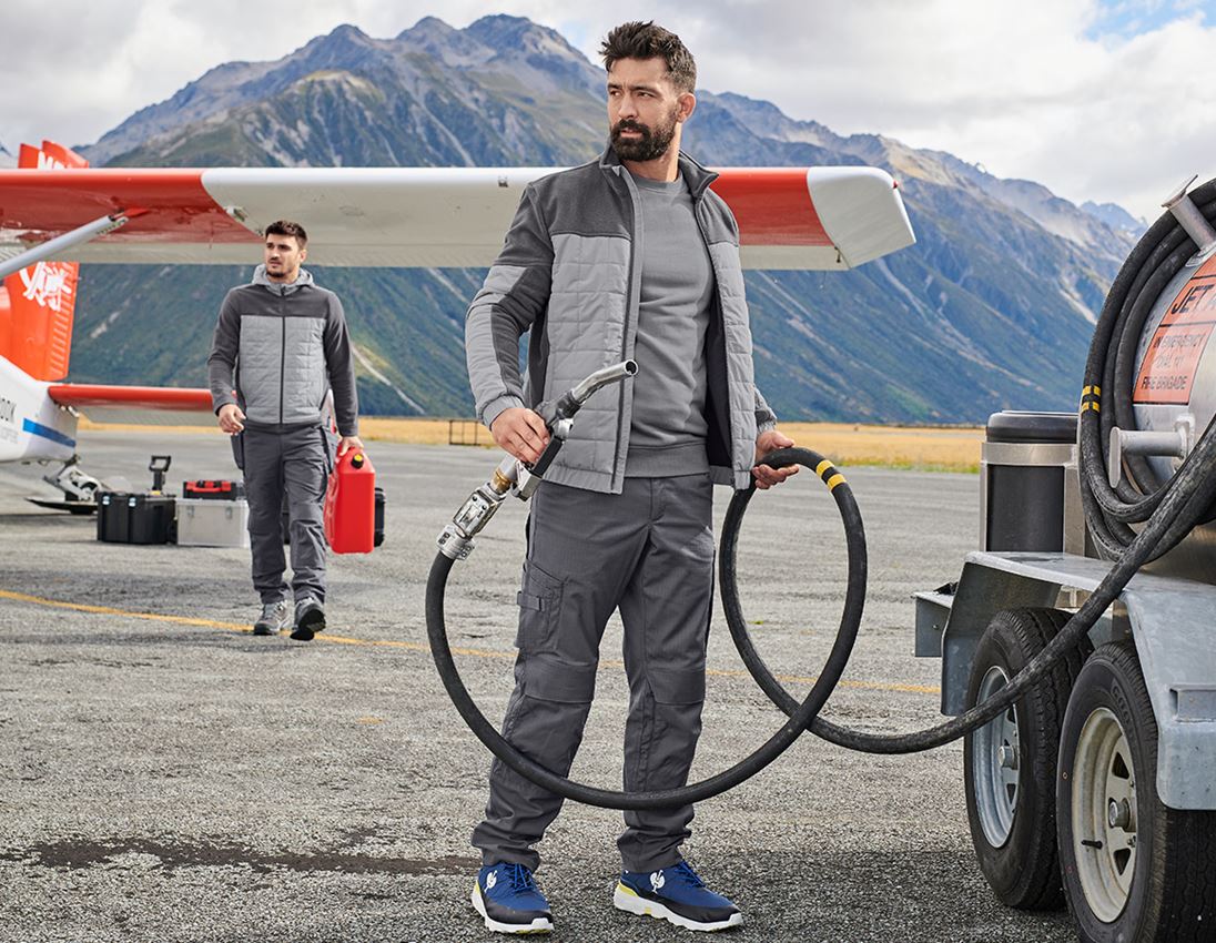 Témata: Fleecová bunda hybrid e.s.concrete + antracit/perlově šedá 1