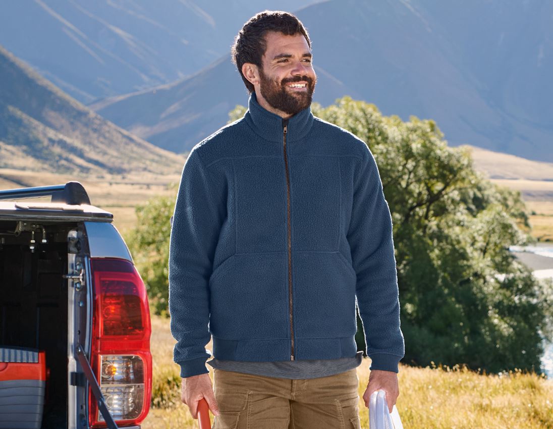 Pracovní bundy: Bunda z vlákenného rouna e.s.vintage + ledově modrá