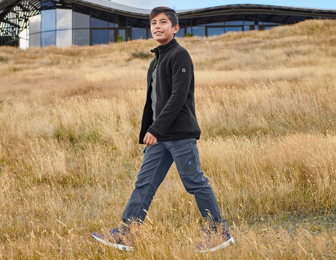 Bundy: Bunda z vlákenného rouna e.s.vintage, dětská + černá 1